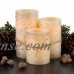 Flickering Flameless LED Candles with Birch Bark- Set of 3 Battery Operated Real Wax Pillar Candles with Remote Control and Timer by Lavish Home   566018400
